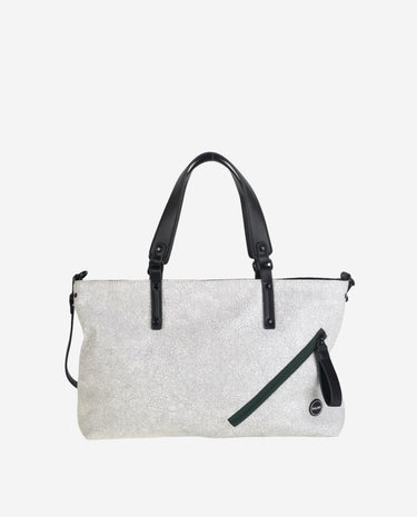 TOTE PU, CON CREMALLERA, COLOR BLANCO