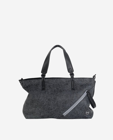 TOTE PU, CON CREMALLERA, COLOR NEGRO