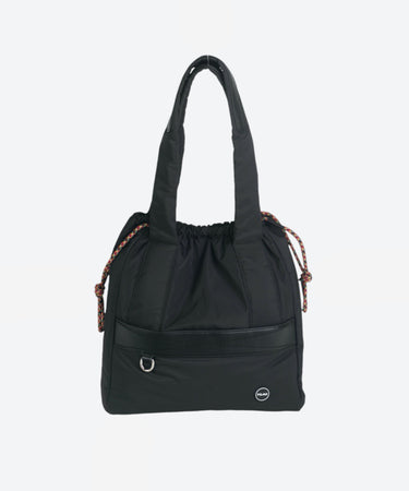 TOTE NYLON, CIERRE SACO, COLOR NEGRO