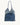 BOLSO DE HOMBRO FIBRA NATURAL, CIERRE SACO, COLOR AZUL