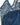 BOLSO DE HOMBRO FIBRA NATURAL, CIERRE SACO, COLOR AZUL