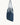 BOLSO DE HOMBRO FIBRA NATURAL, CIERRE SACO, COLOR AZUL