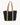 BLACK RECYCLED SUEDE AND JUTE BAG