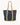 RECYCLED SUEDE AND JUTE BAG, BLUE