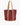 RECYCLED SUEDE AND JUTE BAG, RED