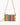 JUTE PURSE WITH SHOULDER STRAP AND MULTICOLORED ZIPPER
