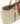 NATURAL PALM BASKET LEATHER HANDLES