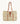 NATURAL PALM BASKET LEATHER HANDLES