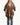 PONCHO DE CUADROS EN MEZCLA DE LANA COLOR CAMEL
