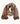 FULAR DE PATA DE GALLO Y FLORES JACQUARD COLOR CAMEL