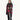 PONCHO DE CUADROS EN MEZCLA DE LANA COLOR ROJO