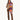 BUFANDA DE CUADROS DE POLIÉSTER COLOR NARANJA