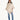PONCHO DE PUNTO CON PELO COLOR BEIGE