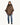 PONCHO DE PUNTO CON PELO COLOR TAUPE