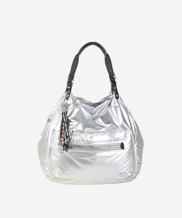 URBAN VELA TOTE NYLON METALIZADO PLATA